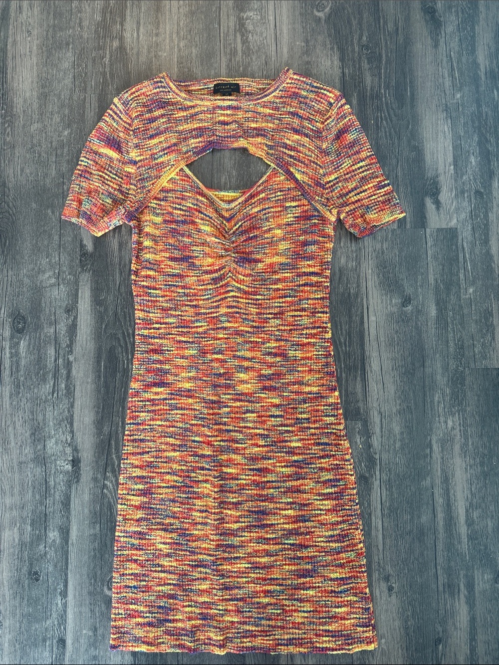 Multicolor Cutout Knit Dress